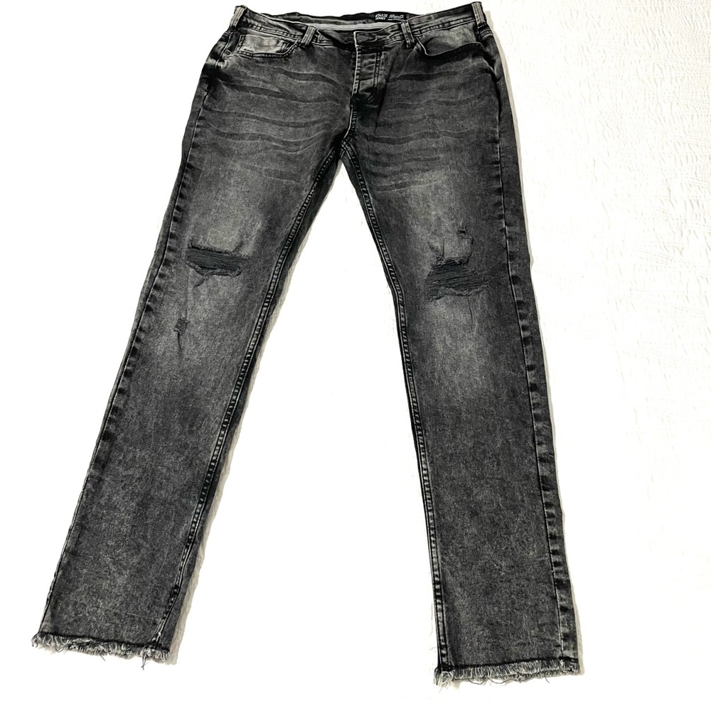 DENIM&CO. Men’s Skinny Fit Ripped Jeans